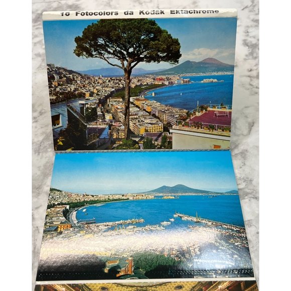 Napoli Italy 16 Color Photo Postcards Accordion Booklet Kodak Ektachrome - Picture 3 of 14
